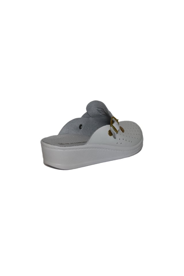Unisex kožené zdravotnické nazouváky - šedé