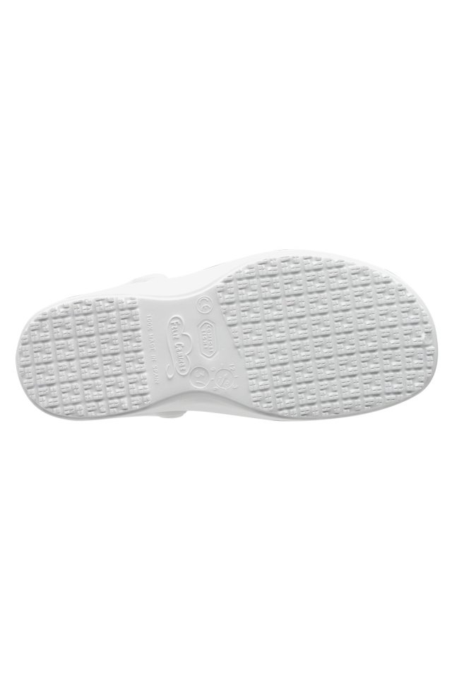 Unisex zdravotnické pantofle s páskem - bílé