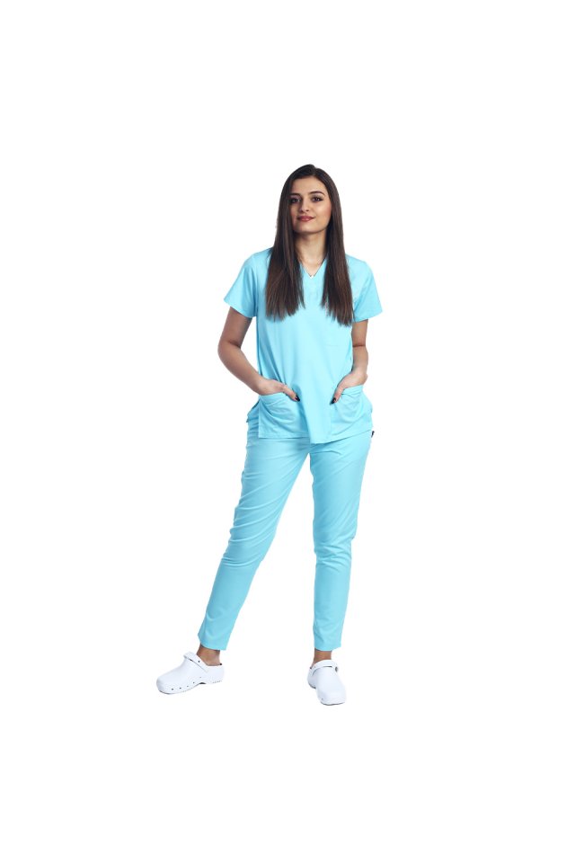 Dámský zdravotnický set, halenka a kalhoty - mint
