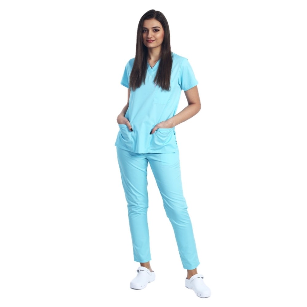 Dámský zdravotnický set, halenka a kalhoty - mint