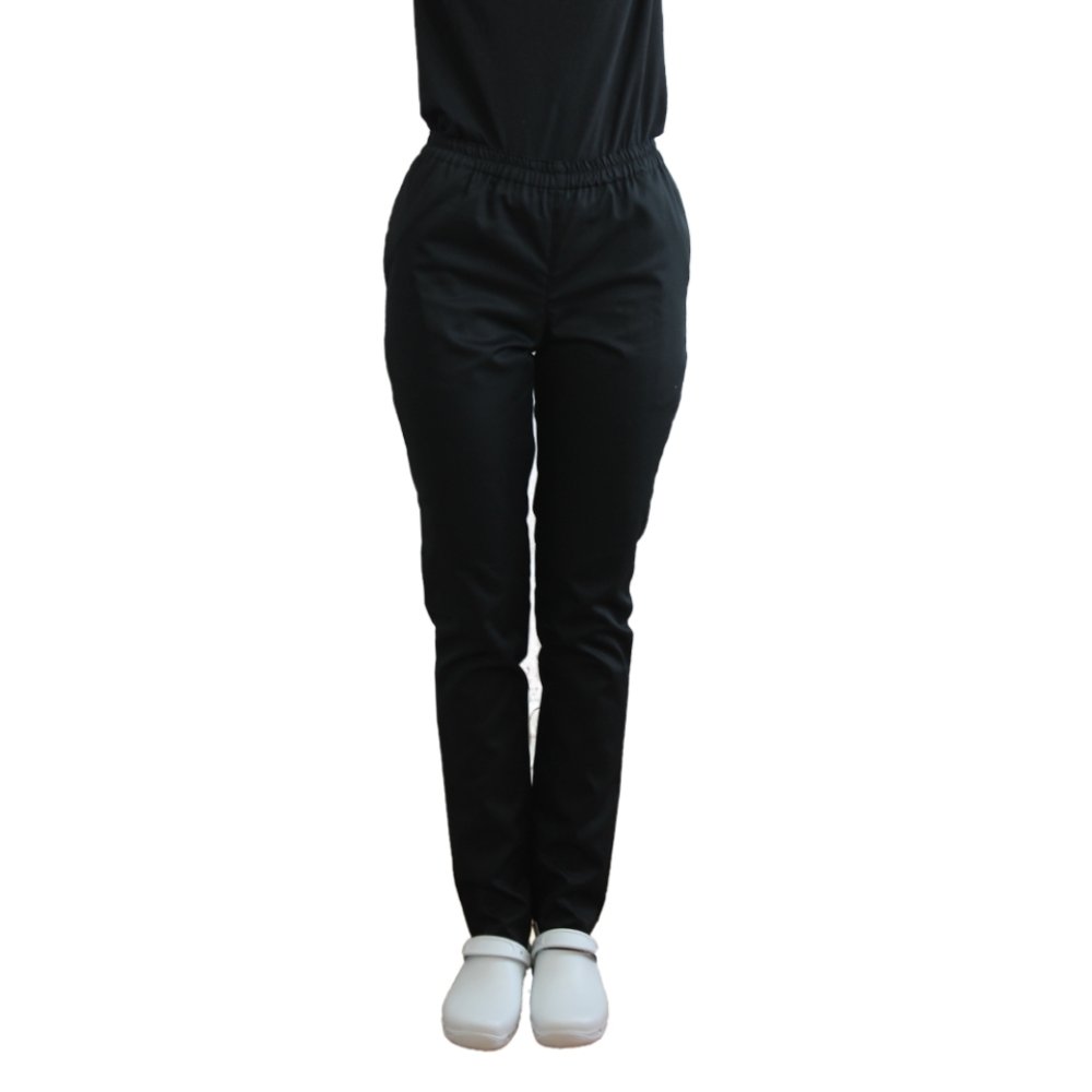 Unisex zdravotnické kalhoty s elastickým pasem - černé